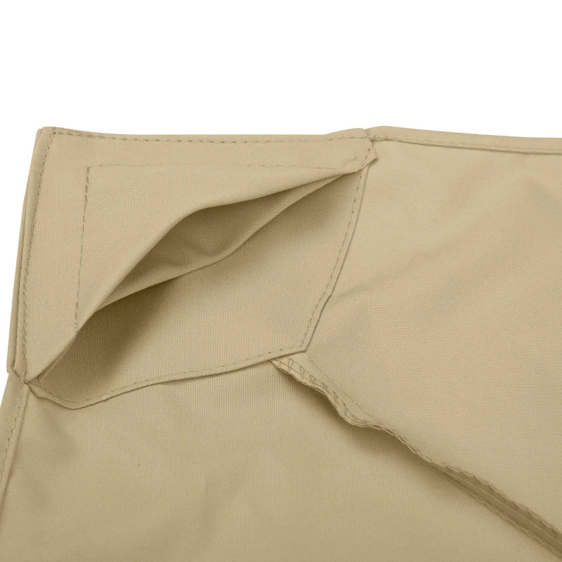 Deep Beige Gazebo Canopy Replacement – Durable Double Tier Roof Cover 3m