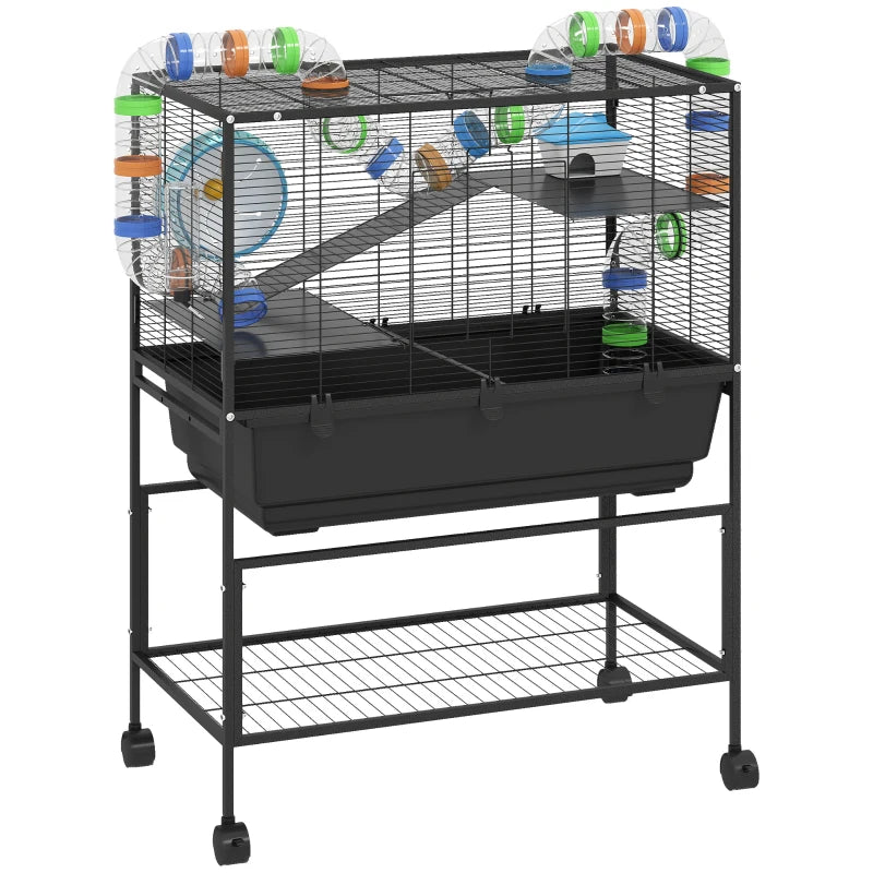 Spacious 3-Tier Hamster Cage for Syrian, Gerbils & Rats