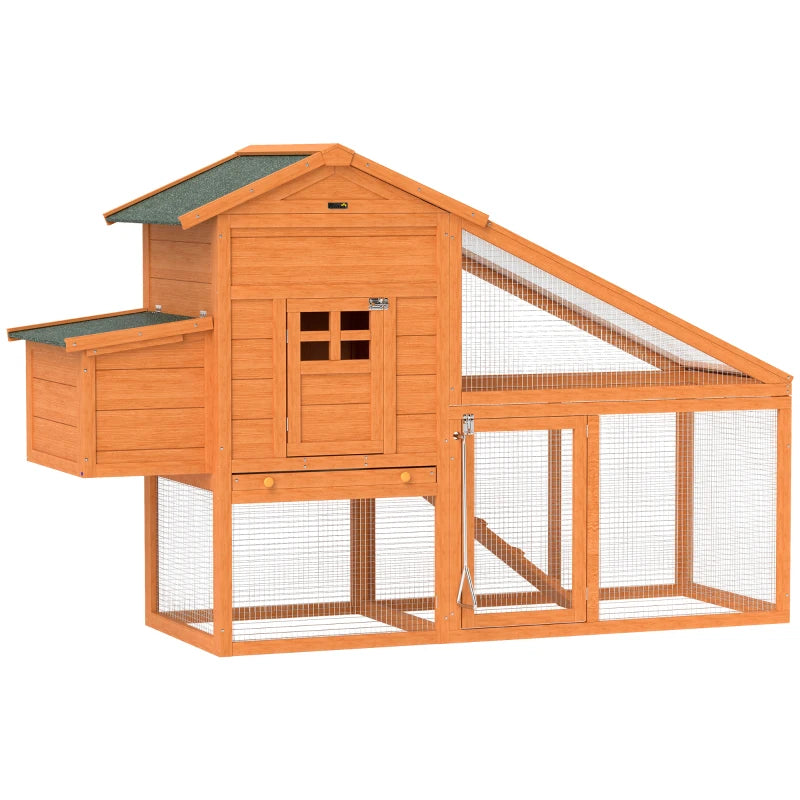 Complete Wooden Chicken Coop with Ramp & Asphalt Roof