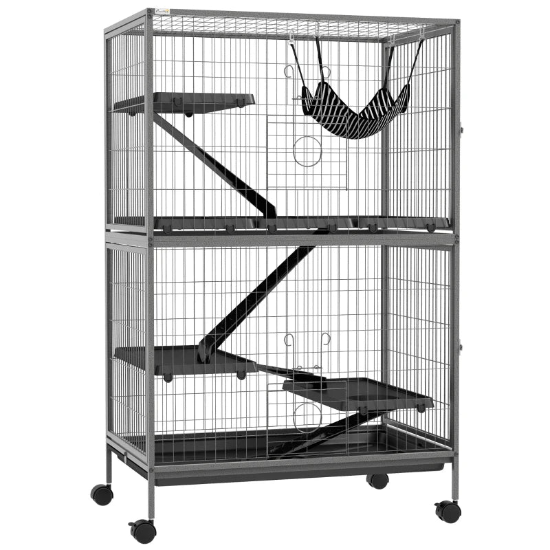 Pet Cage with Wheels & Hammock – Small Animals