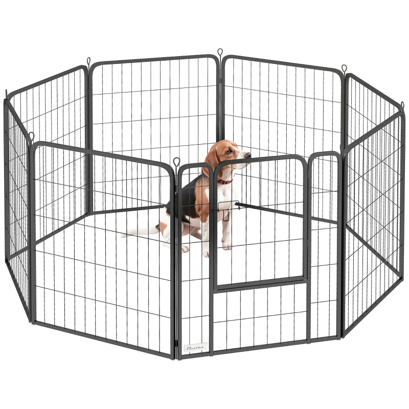 Large Dog Playpen for Indoor & Outdoor Use – Black