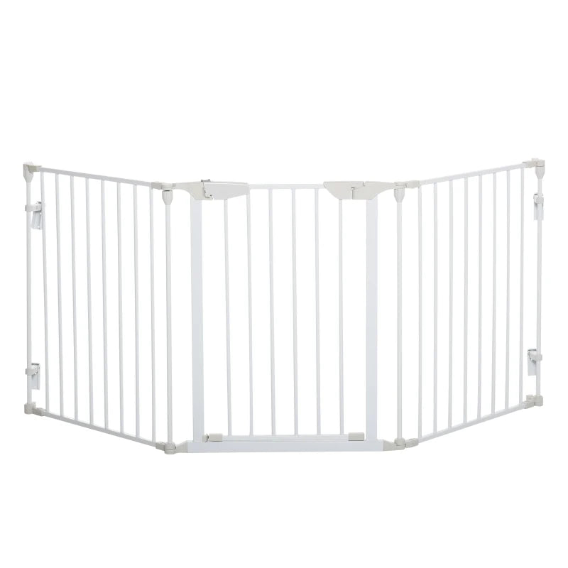 Foldable Pet Gate for Fireplace & Stairs – 3 Panels