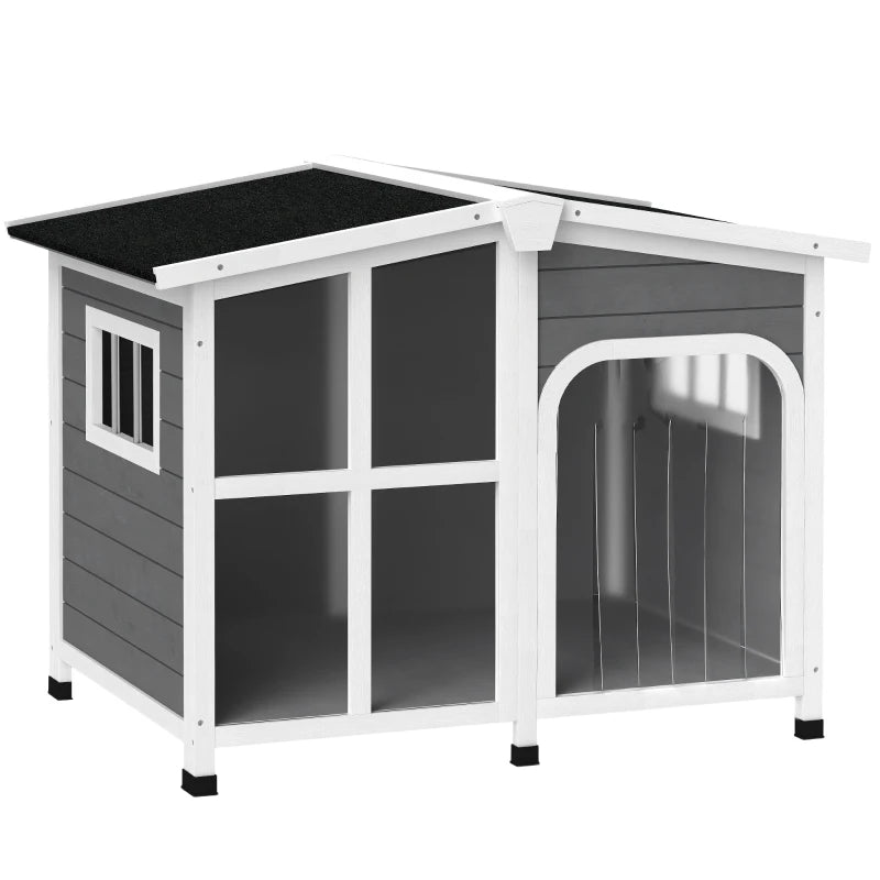 Charcoal Grey Pet Kennel – Weatherproof & Ventilated