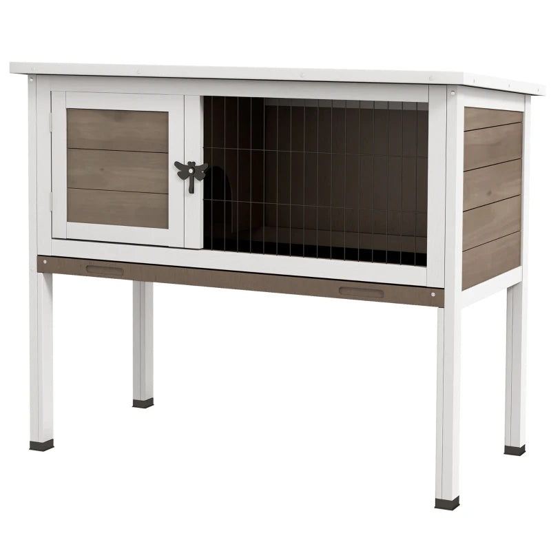 Wooden Small Pet Cage with Openable Roof – Brown