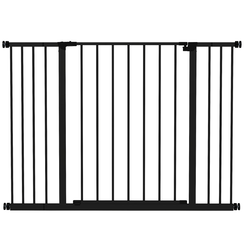 Dog Gate Stair Barrier, Pressure Fit, Adjustable, Black