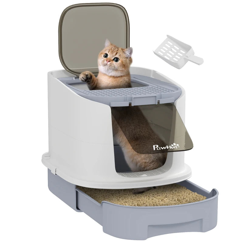 Cat Litter Box Kit – Top Entry with Lid, Scoop & Deodorizer