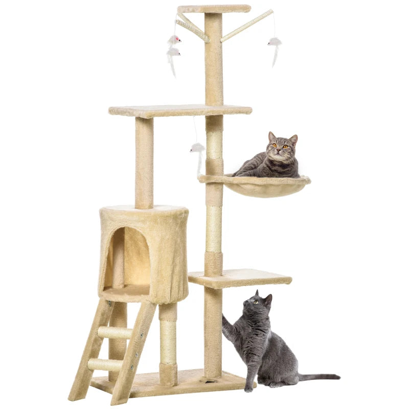 Multi-Level Cat Tree with Scratching Post & House
