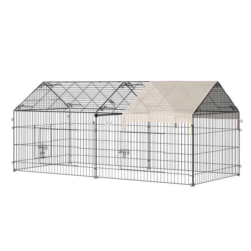 Large Metal Rabbit Run – Beige Playpen Cage