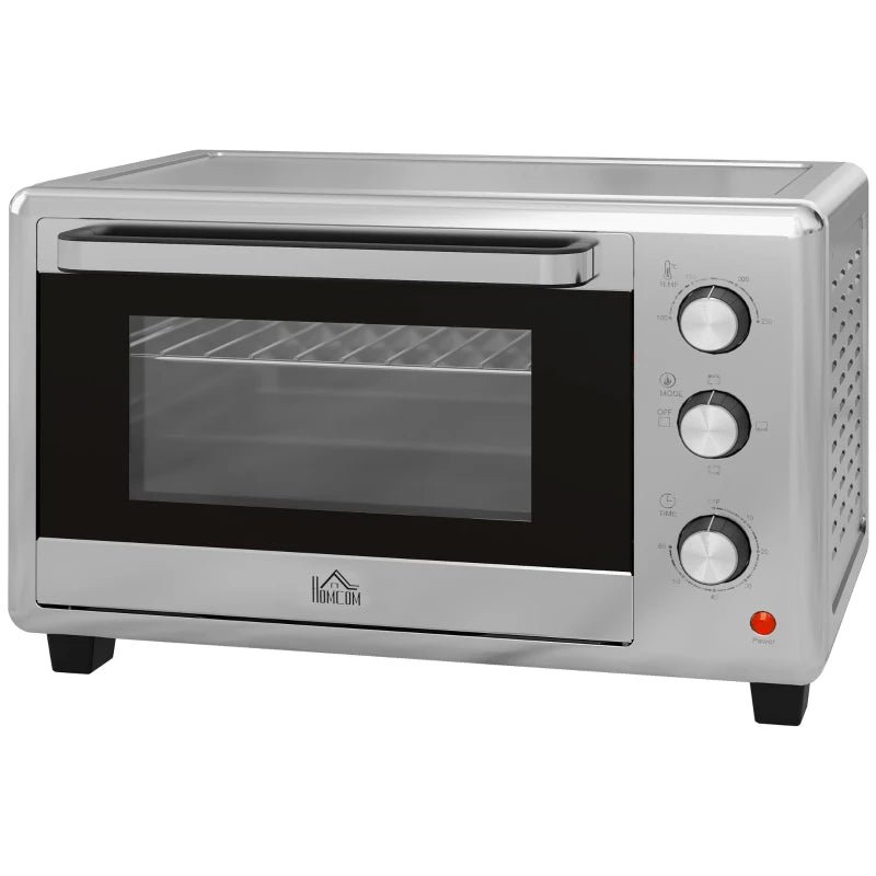Compact 30L Electric Oven, 60–230°C, Silver with Accessories