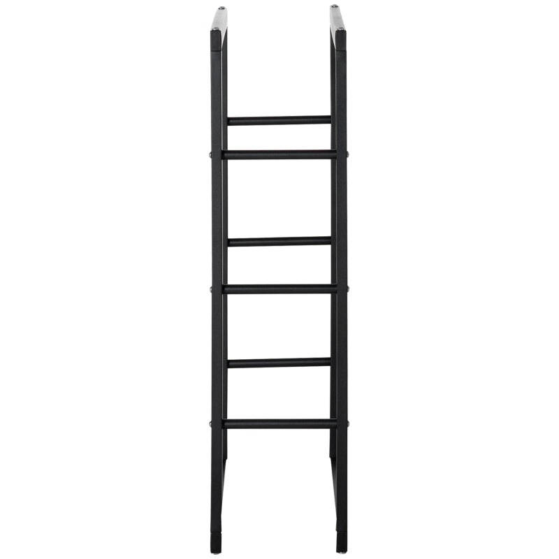 Metal Firewood Rack with Side Rails, Rust-Resistant, Ideal for Fireplace Storage