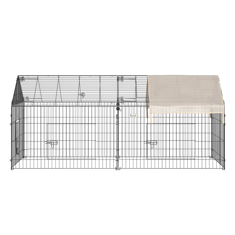 Large Metal Rabbit Run – Beige Playpen Cage