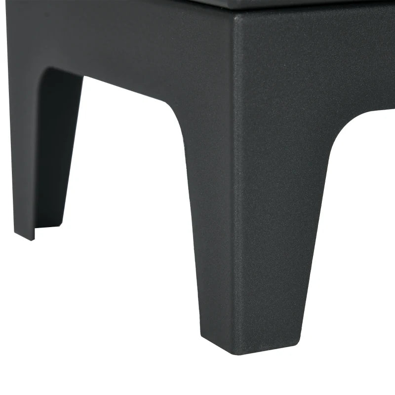 Indoor Ethanol Fireplace – Freestanding Steel with Snuffer, Black