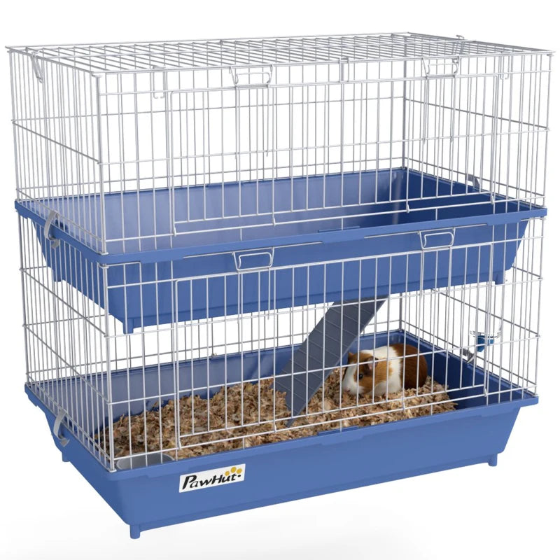 Rabbit & Chinchilla Cage with Food Dish & Water Bottle