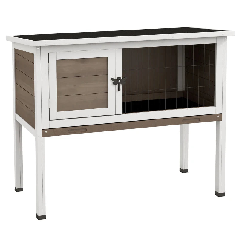 Wooden Small Pet Cage with Openable Roof – Brown