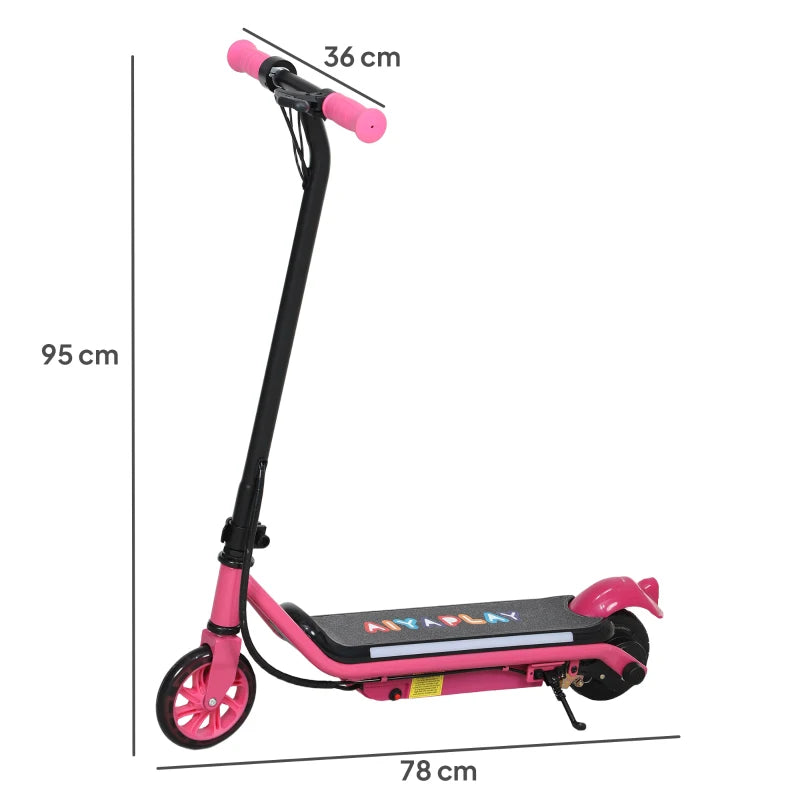 Electric Scooter for Kids 6-14 Years – Pink with Colorful Lights and Safe Design