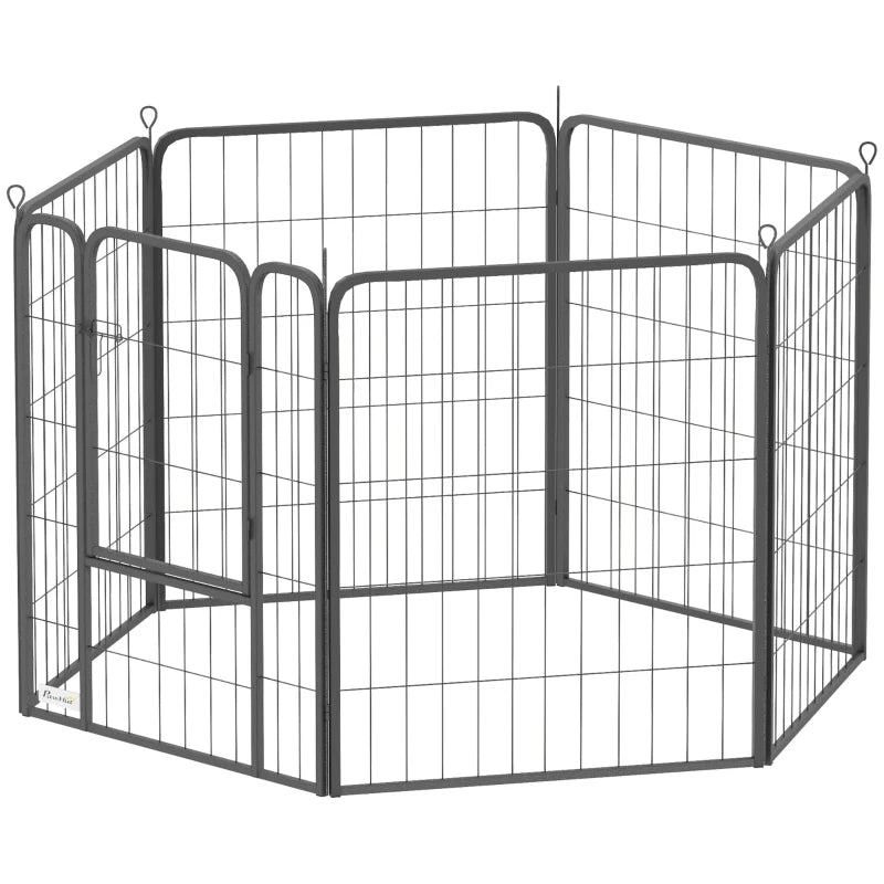 Portable 80cm Dog Playpen with Door for Medium Dogs