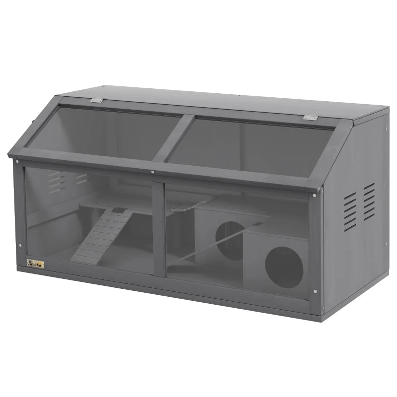 Grey Wooden Cage for Hamsters, Mice & Gerbils