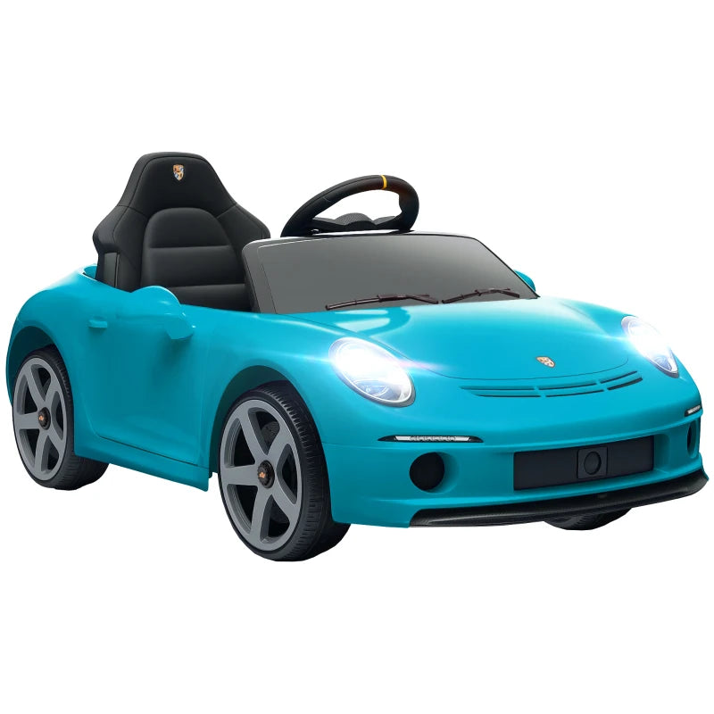 Licensed RUF GT Kids Electric Ride-On Car with Remote, Suspension & Music – Blue 12V