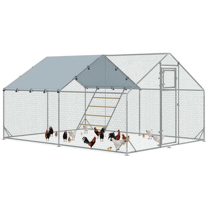 Walk-In Chicken Enclosure with Feeder & Perch