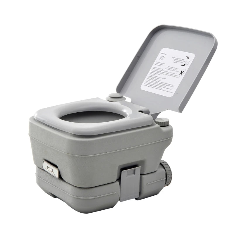 Grey 10L Portable Toilet – Compact & Lightweight