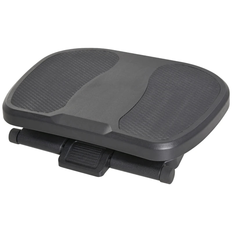 Black Support Footrest with Adjustable Tilt & Heights
