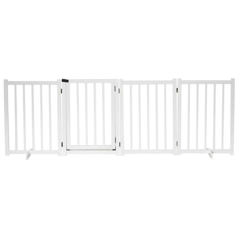 Wooden Freestanding Dog Gate with Multiple Panels