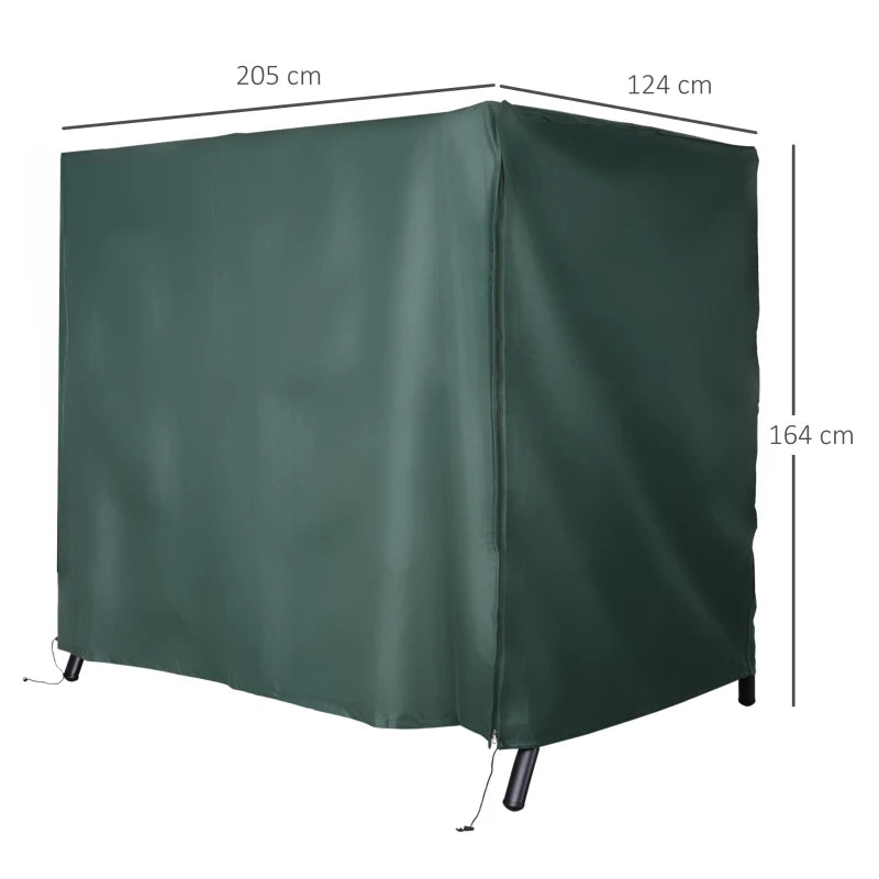 Three-Seater Swing Chair Protective Cover, 205 x 124 cm Deep Green, Water Resistant