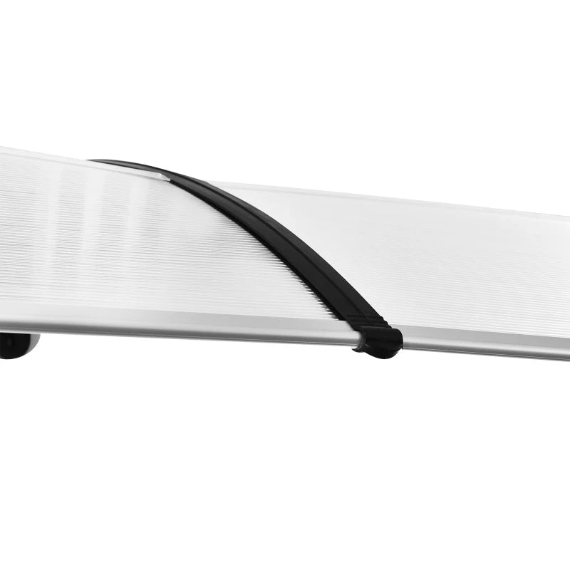 Sturdy Outdoor Door Canopy with Aluminum Frame and UV-Protected Polycarbonate Roof