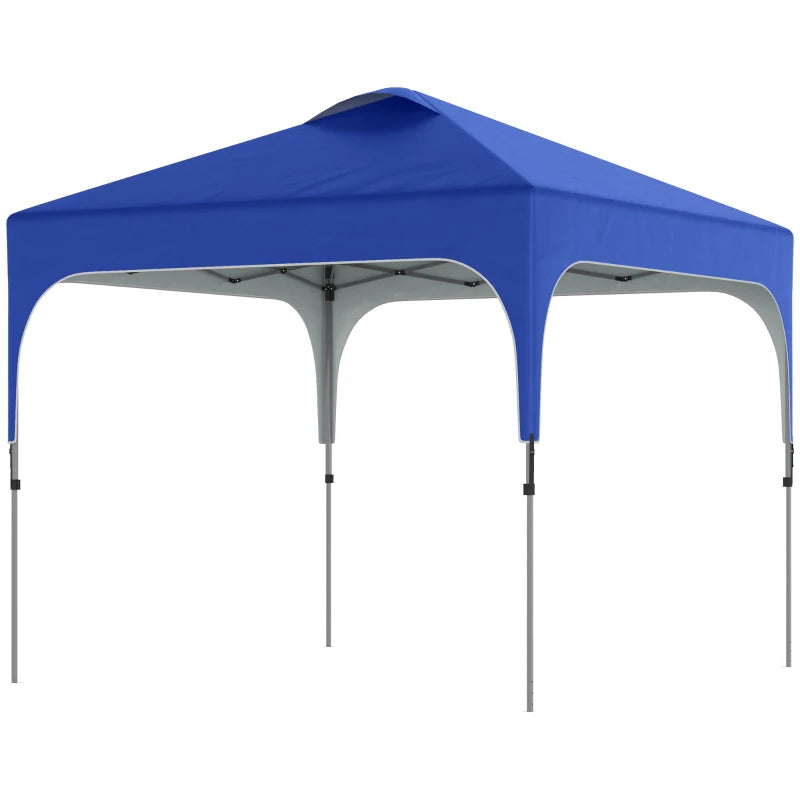 Blue Foldable Pop Up Gazebo Tent with Adjustable Height & Wheeled Carry Bag 3x3M