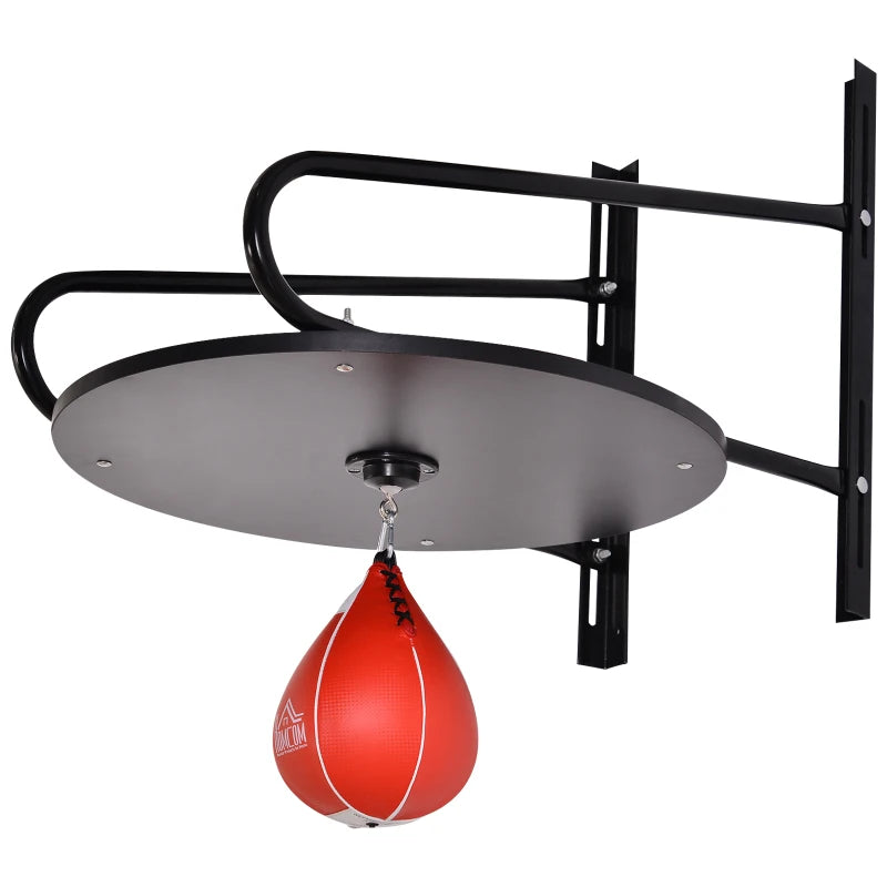 Boxing Speedball with Height Adjustable Wall-Mount Frame Stand