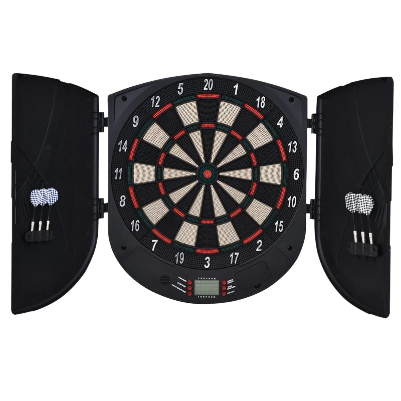 Electronic Dartboard with Cabinet – 185 Game Variations & 6 Darts
