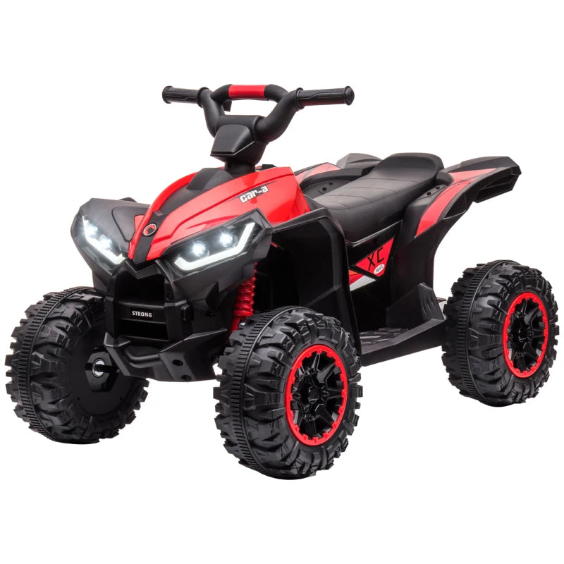 Kids 12V Electric Quad Bike Ride-On – Red, with Music & Horn, for Ages 3-5