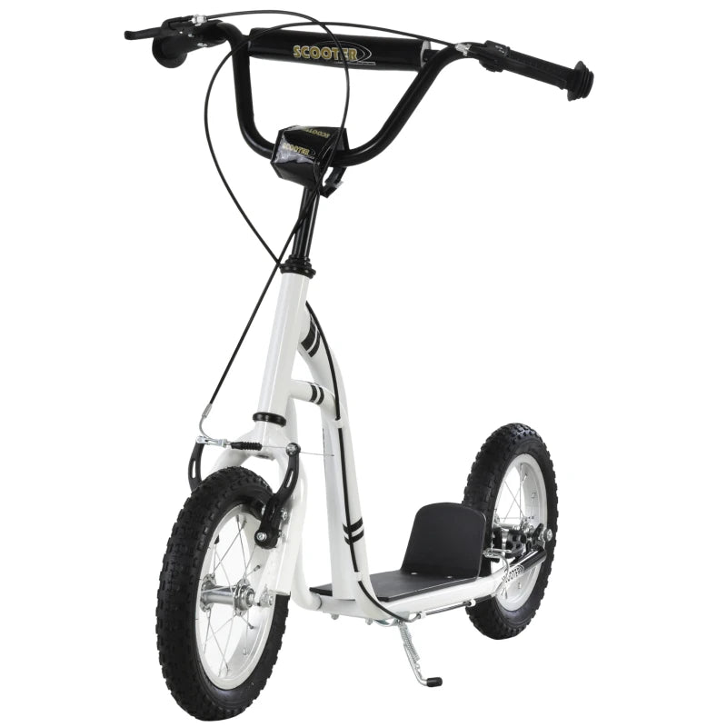 Sturdy Metal Frame Kick Scooter with Dual Brakes and Adjustable Handlebar – 12", Black