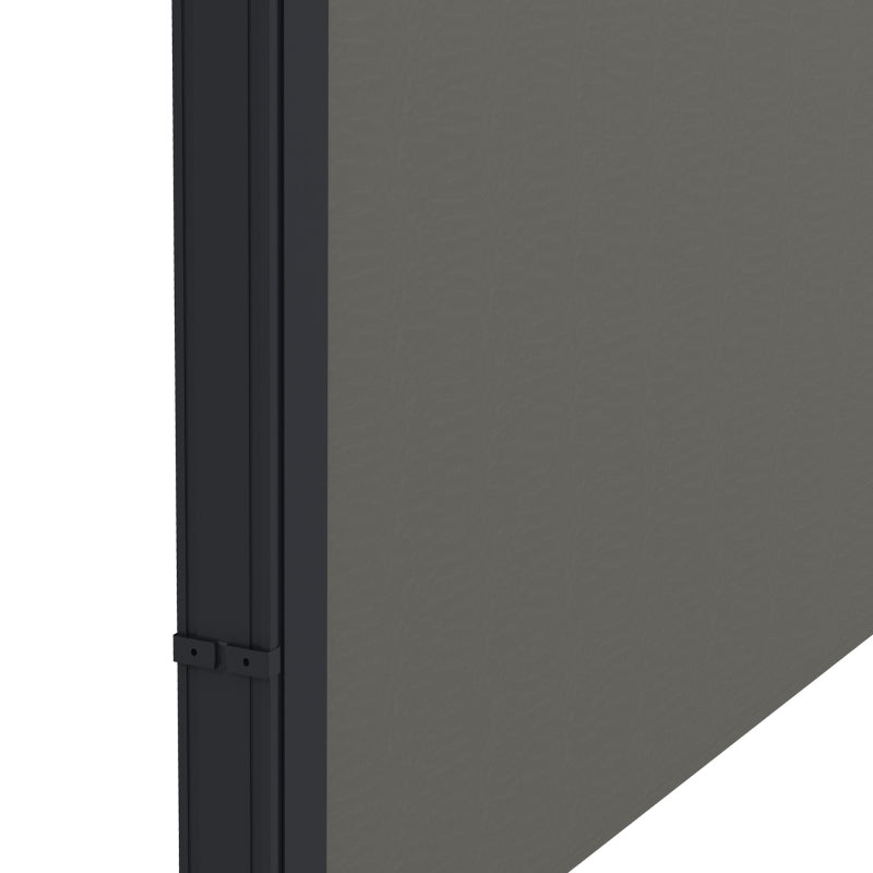 Retractable Side Awning Privacy Divider for Patio and Pool Area – Dark Grey 400x160cm