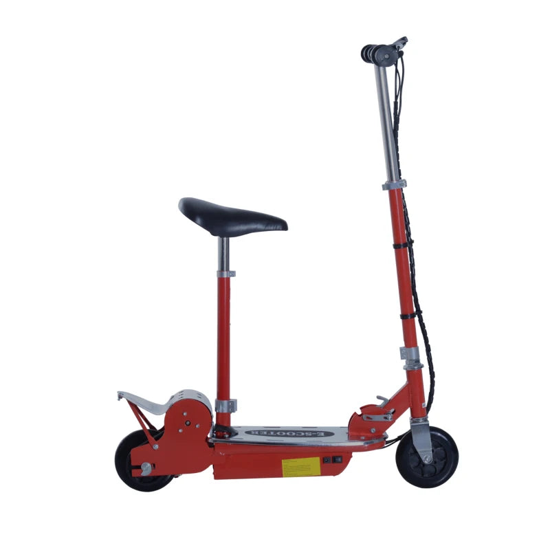 Scooter for Teens Over 7, Foldable Electric with 120W Motor – Red 12V