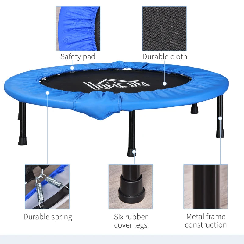Home Gym Fitness Trampoline – Φ101, Blue/Black, Indoor & Outdoor Use