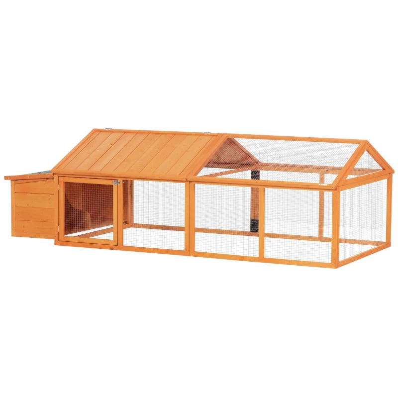 Wooden Coop with Nesting Box & Roof, Fits 4-8 Chickens