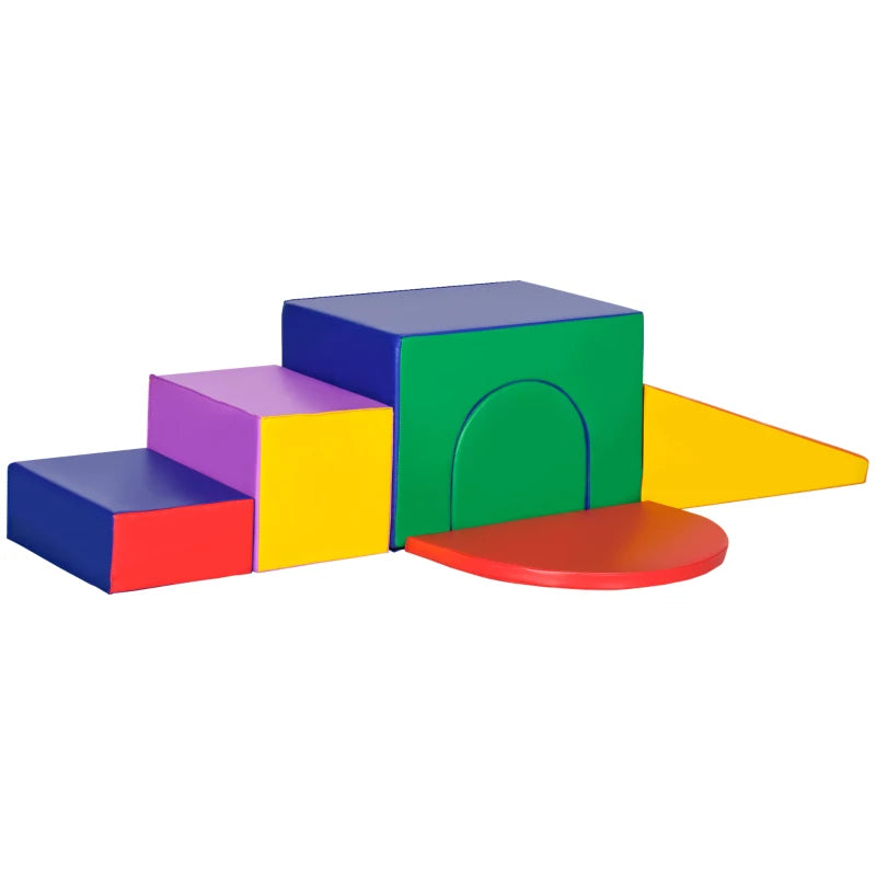 Seven-Piece Soft Playset for Toddlers – Multicoloured Kids Indoor Activity Set
