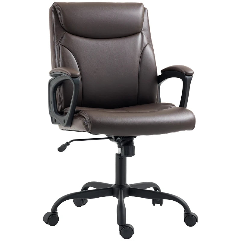 Brown Office Chair - Height Adjustable & Comfortable