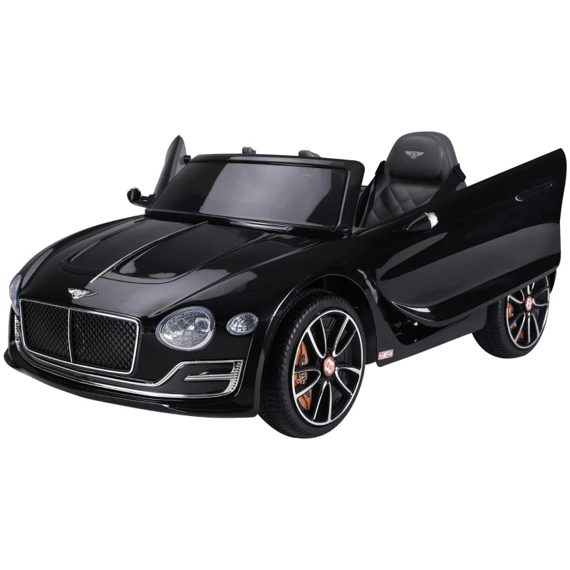 Licensed 12V Bentley GT Kids Ride-On Car with Remote, LED Lights & Music – Black