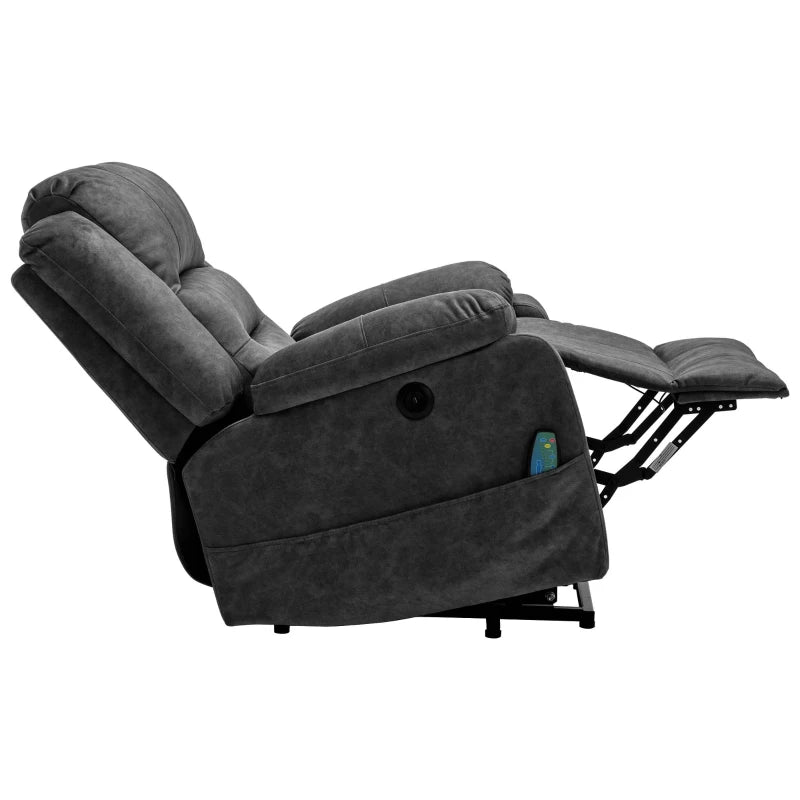 Power Lift Recliner Chair with Massage and Heating Points – Grey