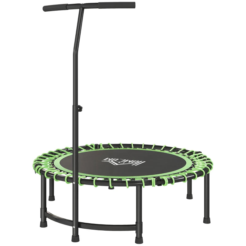Green Mini Trampoline – Round Frame with Adjustable Handle