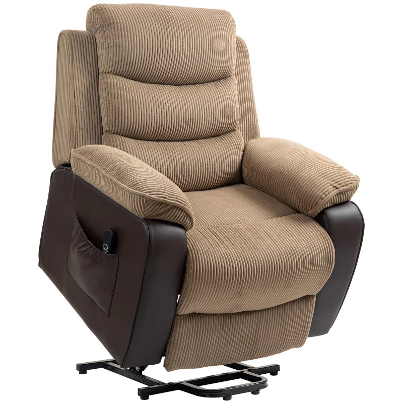 Electric Riser Recliner Chair for Seniors, Remote Control Armchair with USB and Storage