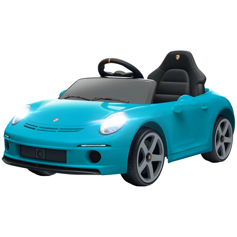 Licensed RUF GT Kids Electric Ride-On Car with Remote, Suspension & Music – Blue 12V