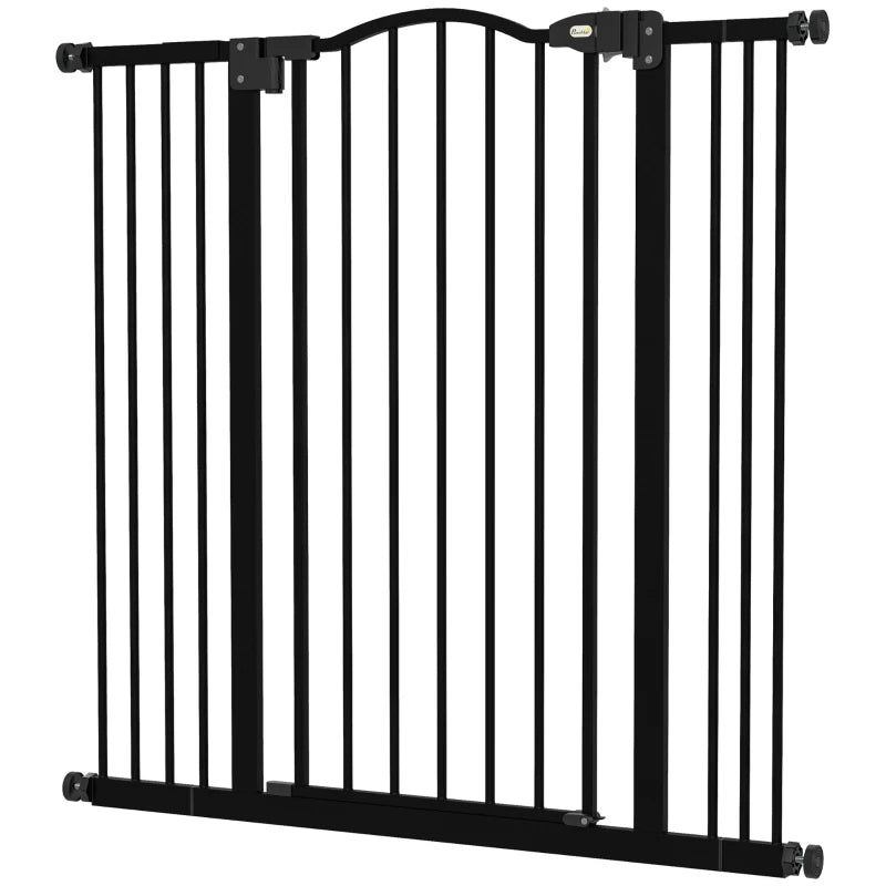 Black Pressure Fit Dog Gate – 94cm Tall, No Drilling