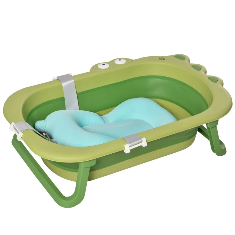 Ergonomic Foldable Baby Bathtub for Toddlers & Infants, Non-Slip with Cushion (0-3 yrs)