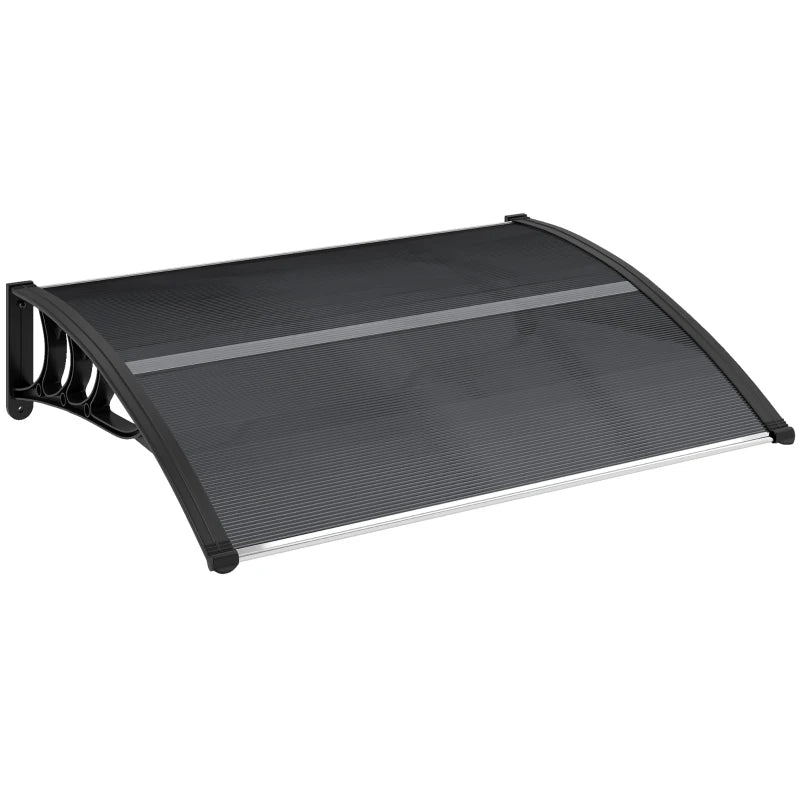 Sturdy Outdoor Door Canopy with Aluminum Frame and Water-Resistant Polycarbonate Roof