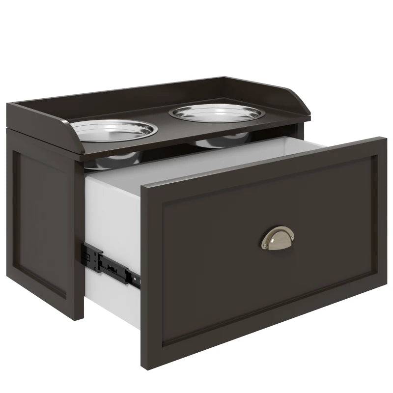 Large Dog Feeding Station – Raised Bowls & Storage