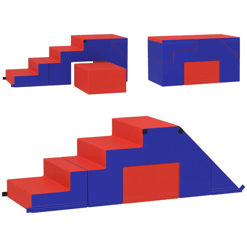 Soft Indoor Play Set for Toddlers – Fun Climber Foam Blocks for Kids, 2-Piece, Dark Blue