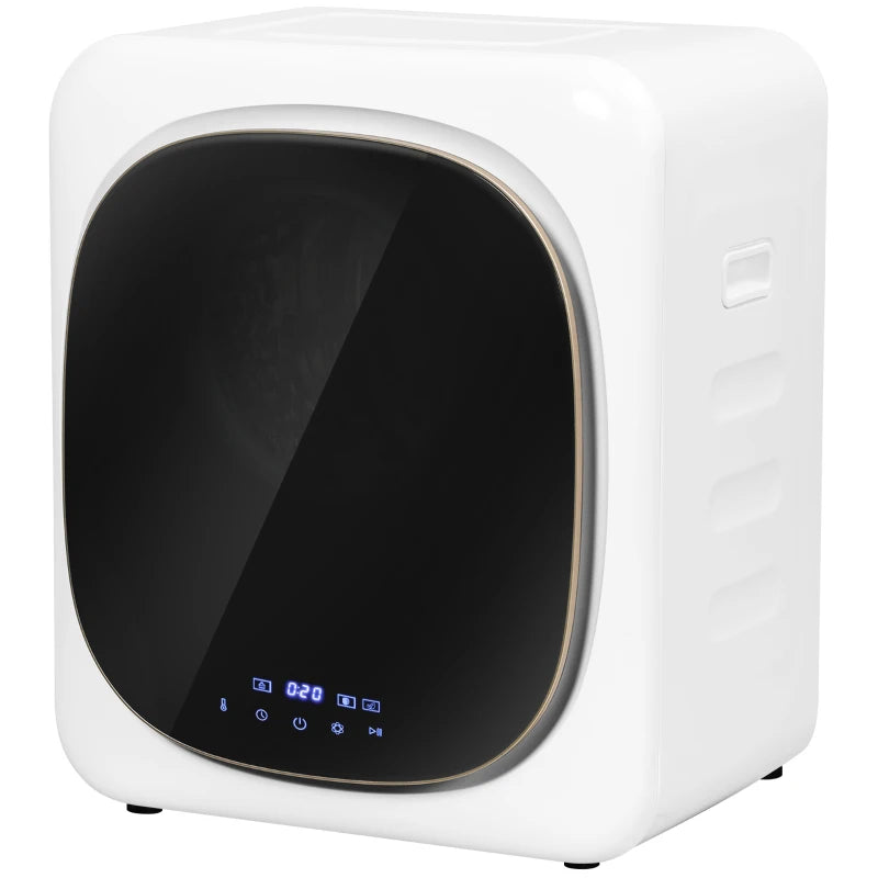 4kg Front Load Tumble Dryer, 800W, Smart, Compact, White for Flat/RV